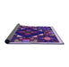 Thickness of Patterned Lilac Purple Rug, pat3367pur