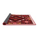 Thickness of Patterned Crimson Red Rug, pat3367rd