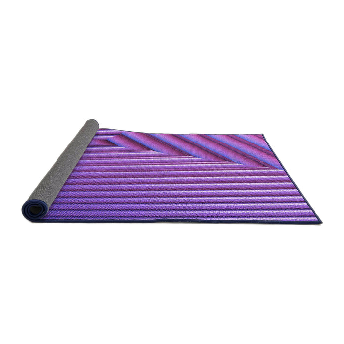 Thickness of Patterned Purple Rug, pat3368pur