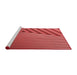 Sideview of Machine Washable Transitional Red Rug, wshpat3368rd