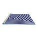 Sideview of Machine Washable Transitional Blue Rug, wshpat3369blu