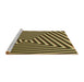 Sideview of Machine Washable Transitional Metallic Gold Rug, wshpat3369brn