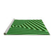 Sideview of Machine Washable Transitional Deep Emerald Green Rug, wshpat3369grn