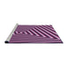 Sideview of Machine Washable Transitional Orchid Purple Rug, wshpat3369pur