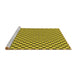 Sideview of Machine Washable Transitional Yellow Rug, wshpat337yw