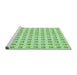 Sideview of Machine Washable Transitional Green Rug, wshpat3370grn