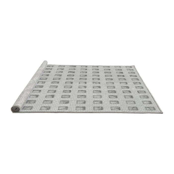 Sideview of Machine Washable Transitional Platinum Gray Rug, wshpat3370gry
