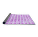 Thickness of Patterned Purple Rug, pat3370pur
