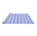 Sideview of Machine Washable Transitional Blue Rug, wshpat3371blu