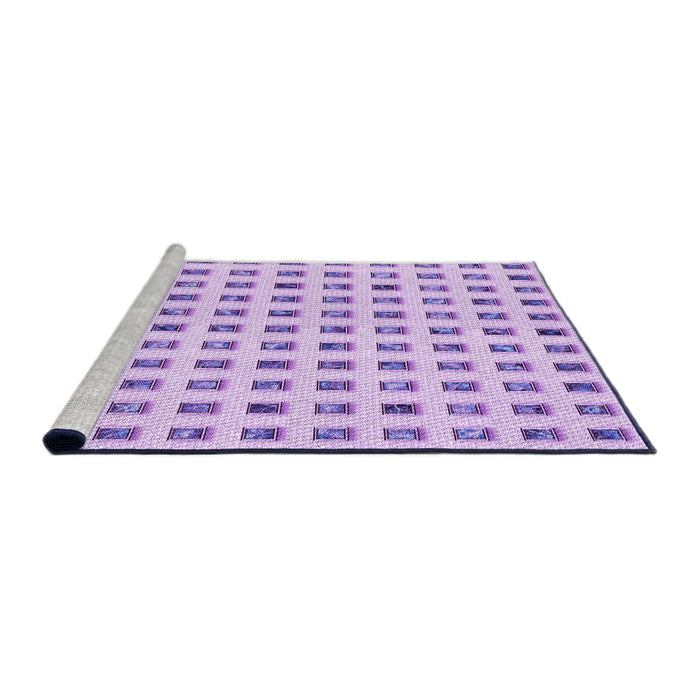 Sideview of Machine Washable Transitional Purple Rug, wshpat3371pur