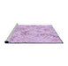 Sideview of Machine Washable Transitional Orchid Purple Rug, wshpat3372pur