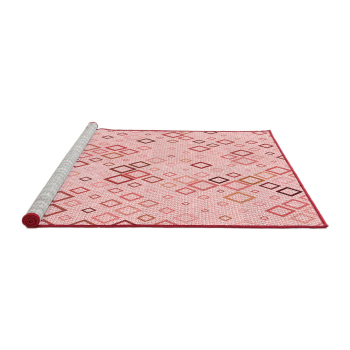 Sideview of Machine Washable Transitional Light Rose Pink Rug, wshpat3372rd