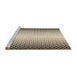 Sideview of Machine Washable Transitional Vanilla Gold Rug, wshpat3373brn