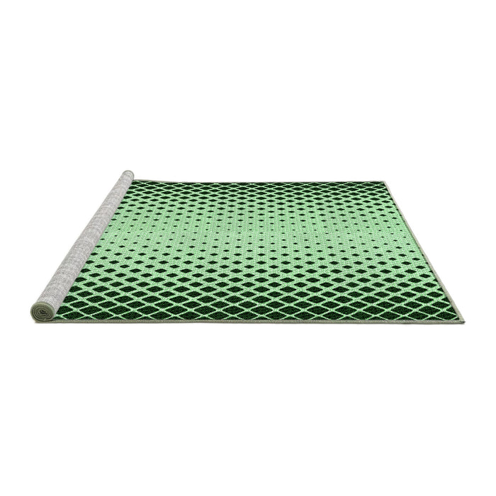 Sideview of Machine Washable Transitional Medium Forest Green Rug, wshpat3373grn