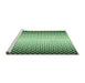 Sideview of Machine Washable Transitional Medium Forest Green Rug, wshpat3373grn