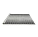 Sideview of Machine Washable Transitional Platinum Gray Rug, wshpat3373gry