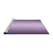 Sideview of Machine Washable Transitional Purple Rug, wshpat3373pur