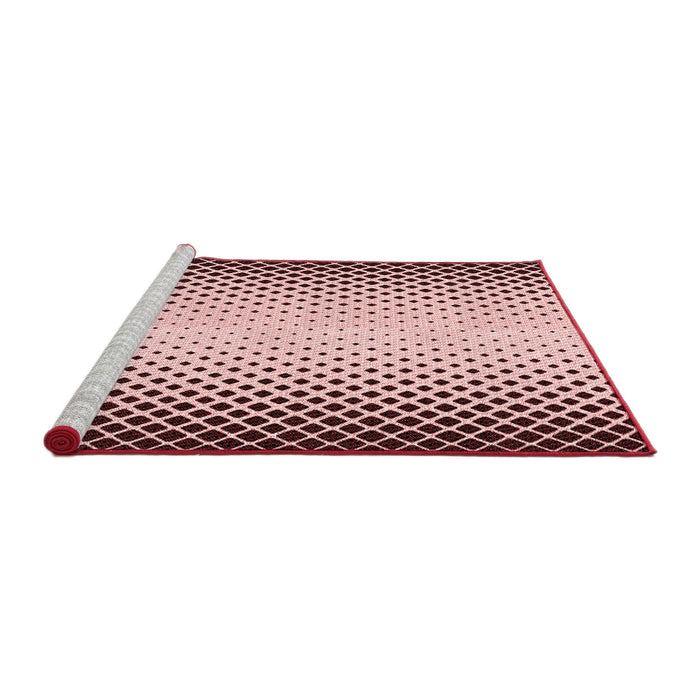 Sideview of Machine Washable Transitional Brown Red Rug, wshpat3373rd