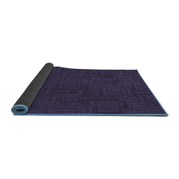 Thickness of Patterned Deep Periwinkle Purple Rug, pat3374blu