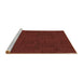 Sideview of Machine Washable Transitional Dark Red Rug, wshpat3374brn