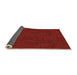 Thickness of Patterned Cranberry Red Rug, pat3374org