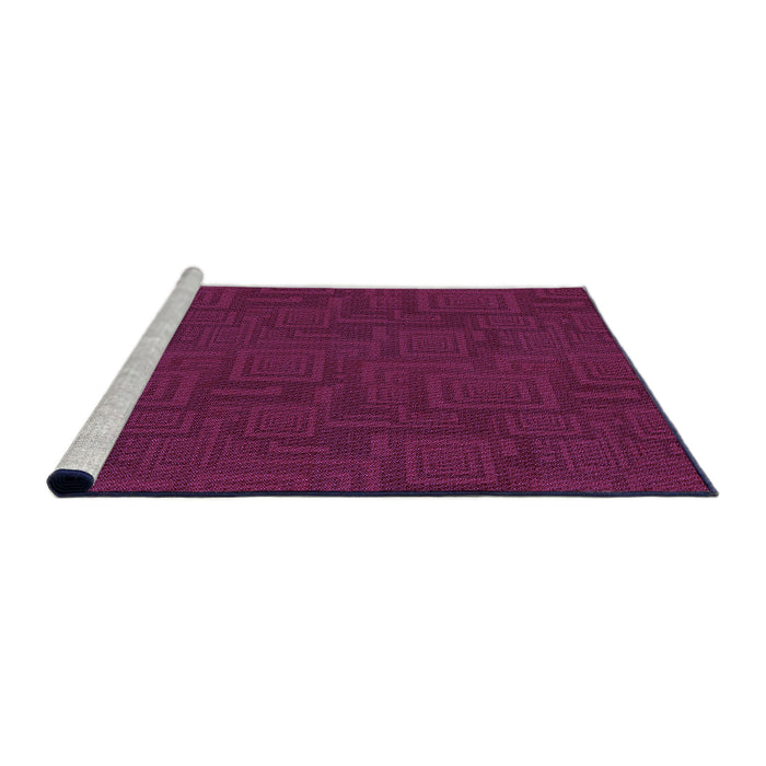 Sideview of Machine Washable Transitional Medium Violet Red Pink Rug, wshpat3374pur