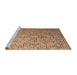 Sideview of Machine Washable Transitional Mahogany Brown Rug, wshpat3375brn