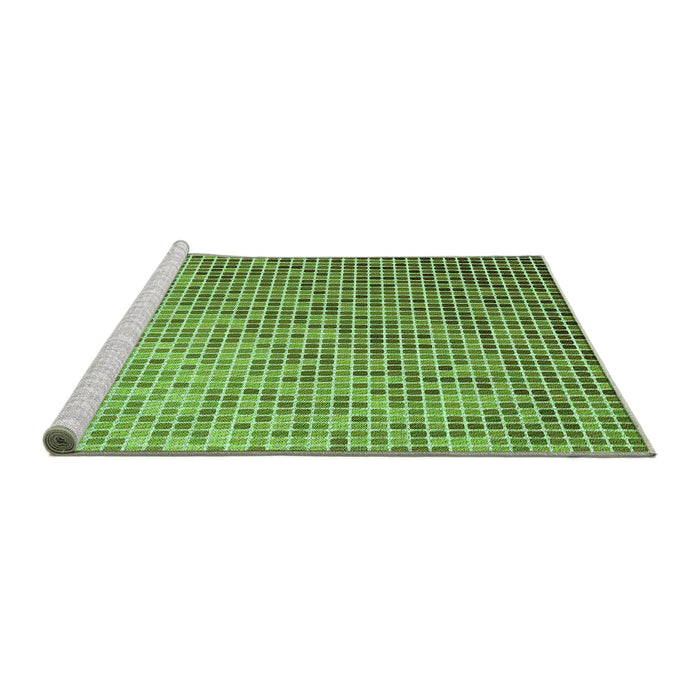 Sideview of Machine Washable Transitional Pastel Green Rug, wshpat3375grn