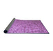 Thickness of Patterned Magenta Pink Rug, pat3375pur