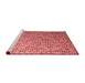 Sideview of Machine Washable Transitional Pastel Pink Rug, wshpat3375rd