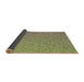 Thickness of Patterned Ginger Brown Green Rug, pat3376brn