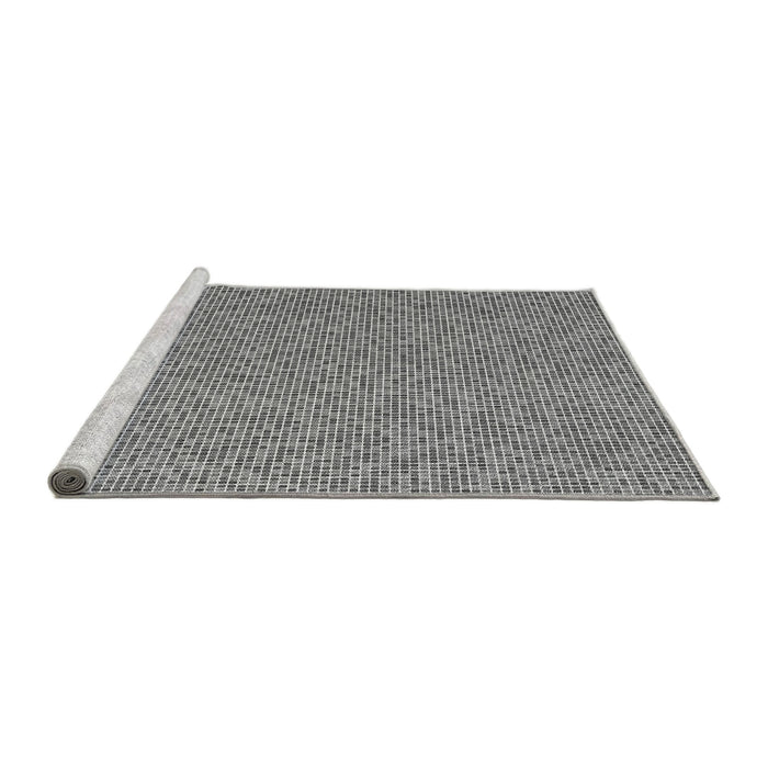 Sideview of Machine Washable Transitional Silver Gray Rug, wshpat3376gry