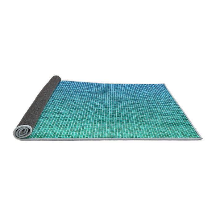 Thickness of Patterned Blue Ivy Blue Rug, pat3376lblu