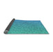 Thickness of Patterned Blue Ivy Blue Rug, pat3376lblu