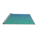 Sideview of Machine Washable Transitional Blue Ivy Blue Rug, wshpat3376lblu