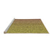 Sideview of Machine Washable Transitional Yellow Orange Rug, wshpat3376org