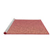 Sideview of Machine Washable Transitional Light Salmon Pink Rug, wshpat3376rd