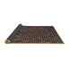 Thickness of Patterned Burgundy Brown Rug, pat3377brn