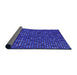 Thickness of Patterned Blue Rug, pat3377pur