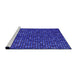 Sideview of Machine Washable Transitional Blue Rug, wshpat3377pur