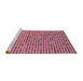 Sideview of Machine Washable Transitional Dark Salmon Pink Rug, wshpat3378brn