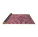 Thickness of Patterned Dark Salmon Pink Rug, pat3378brn