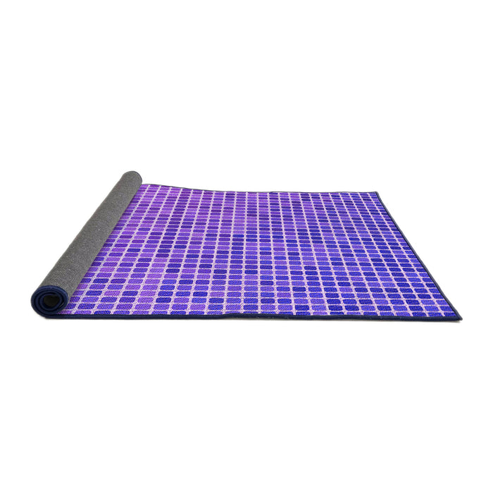Thickness of Patterned Neon Purple Rug, pat3378pur