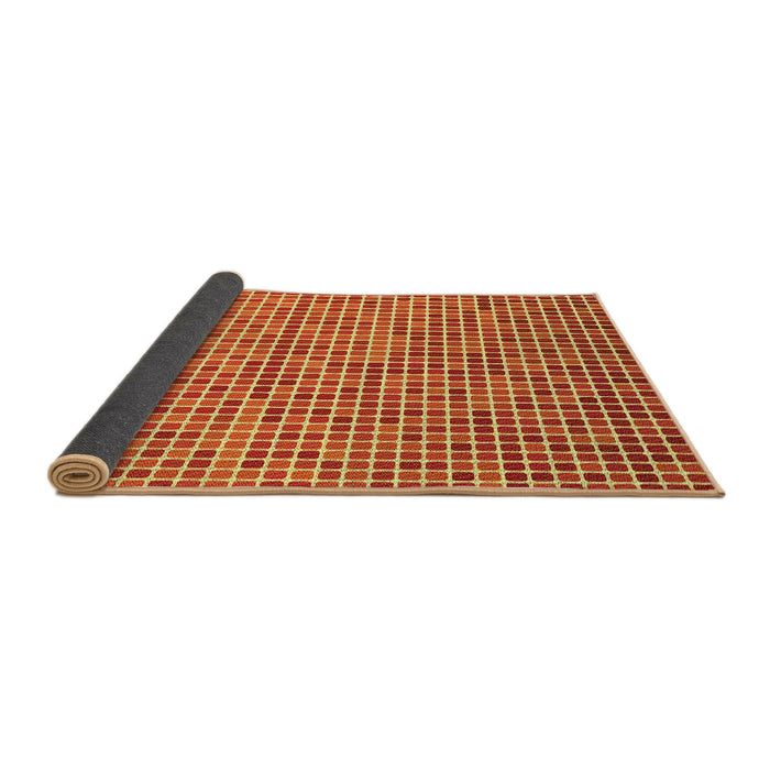 Thickness of Patterned Orange Rug, pat3378yw
