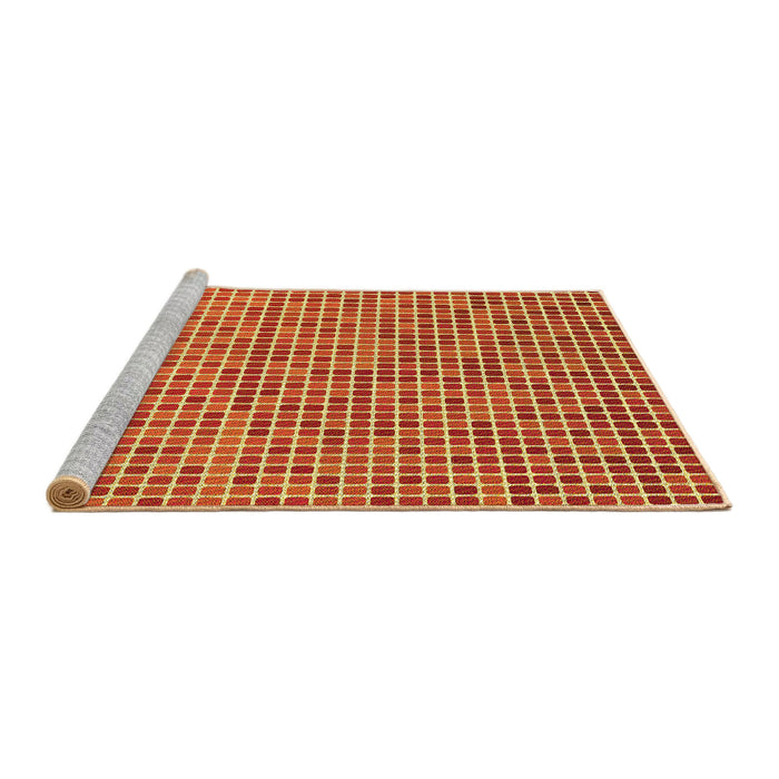 Sideview of Machine Washable Transitional Orange Rug, wshpat3378yw