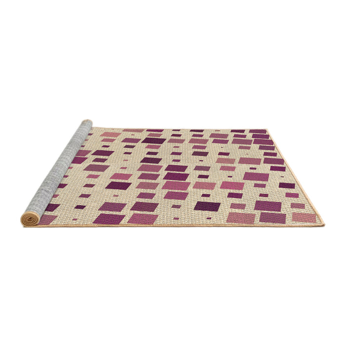 Sideview of Machine Washable Transitional Vanilla Gold Rug, wshpat3380brn