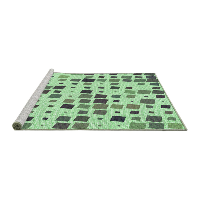 Sideview of Machine Washable Transitional Mint Green Rug, wshpat3380grn