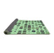 Thickness of Patterned Mint Green Rug, pat3380grn