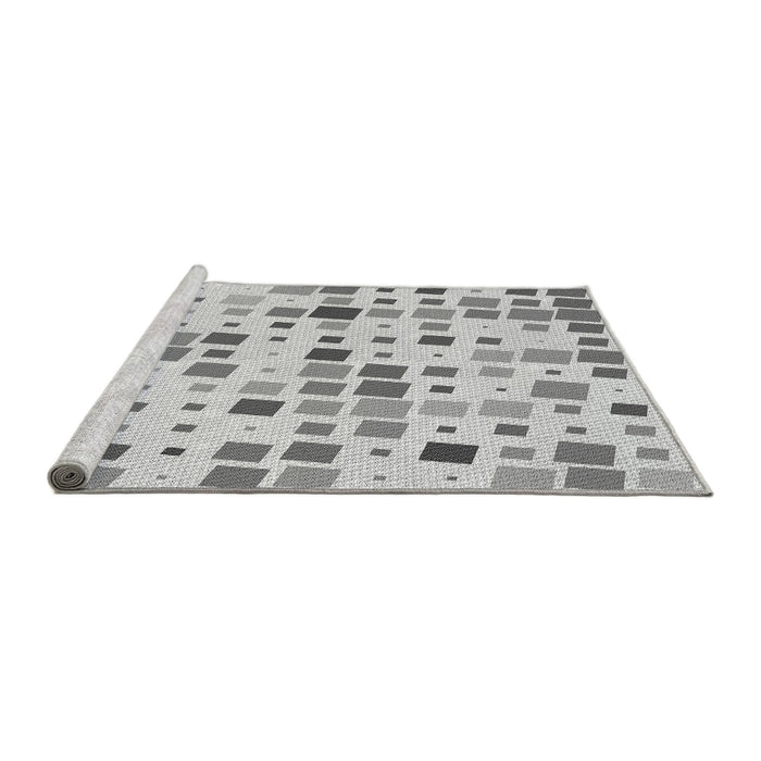 Sideview of Machine Washable Transitional Gray Rug, wshpat3380gry