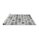 Sideview of Machine Washable Transitional Gray Rug, wshpat3380gry